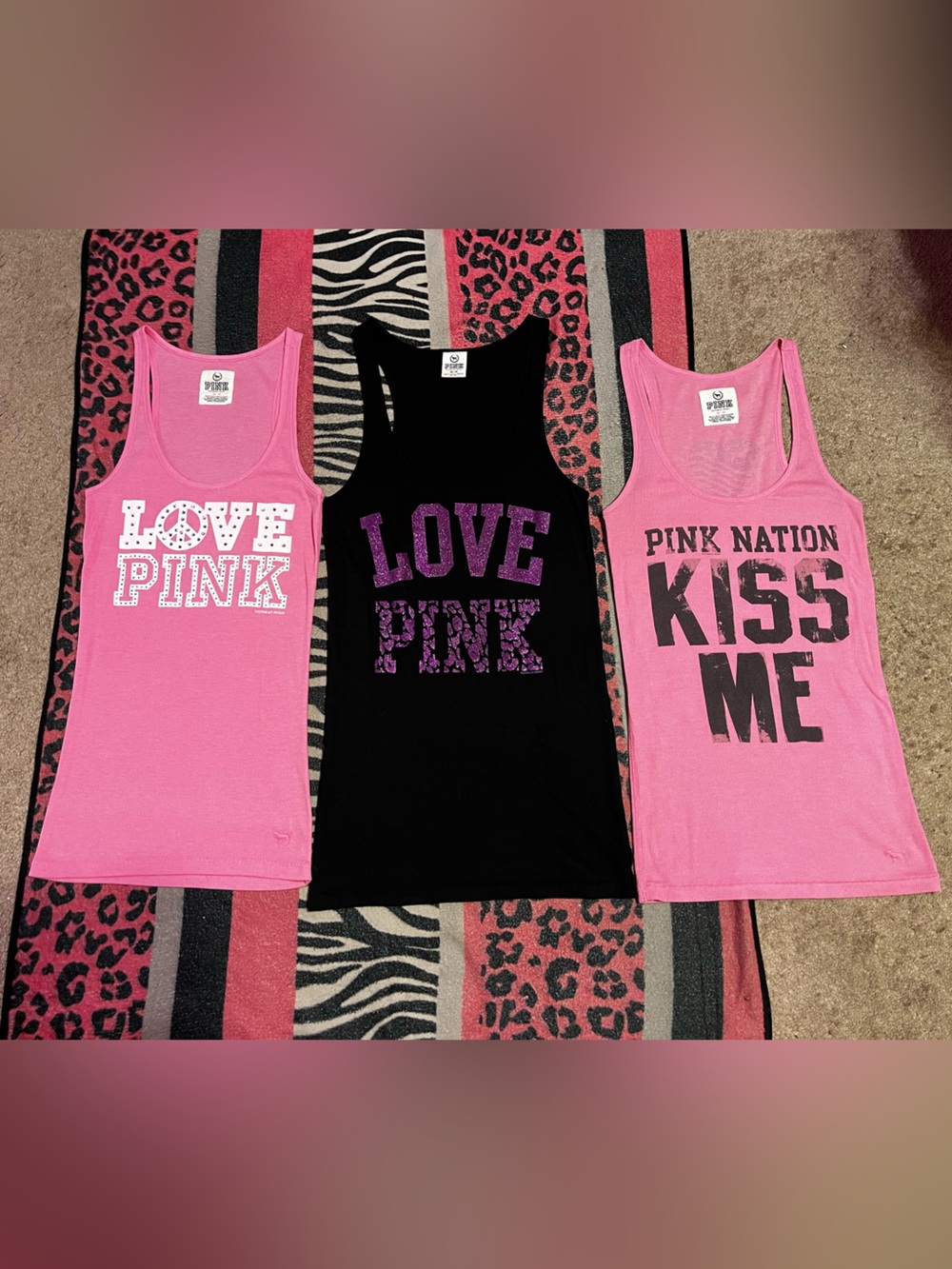 Vintage PINK Victoria's Secret tank top bundle